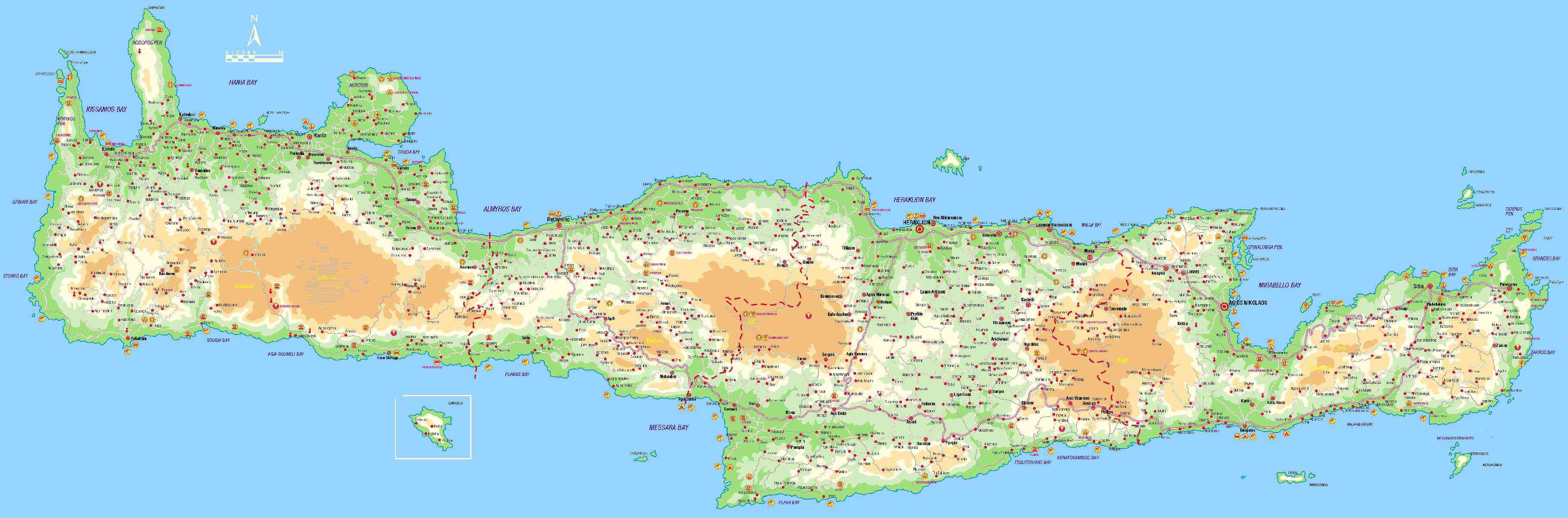crete carte geographique