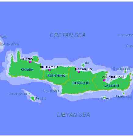 crete carte geographique