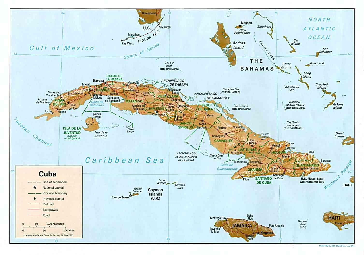 cuba carte geographique