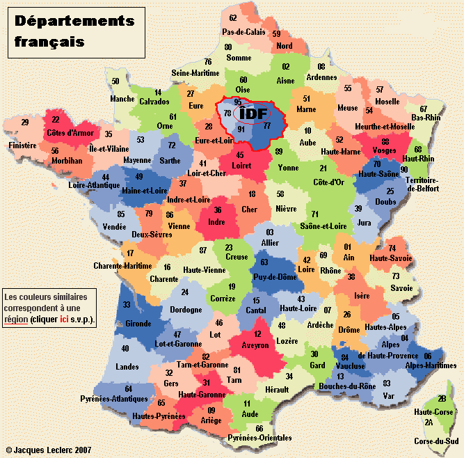 departements francais