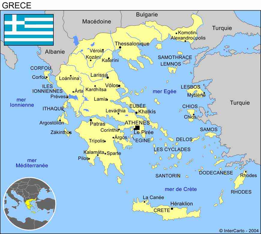 grece carte geographique