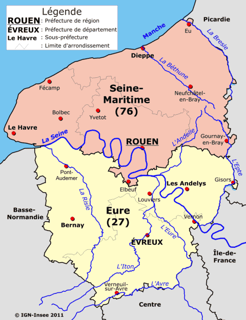 haute normandie relief climat