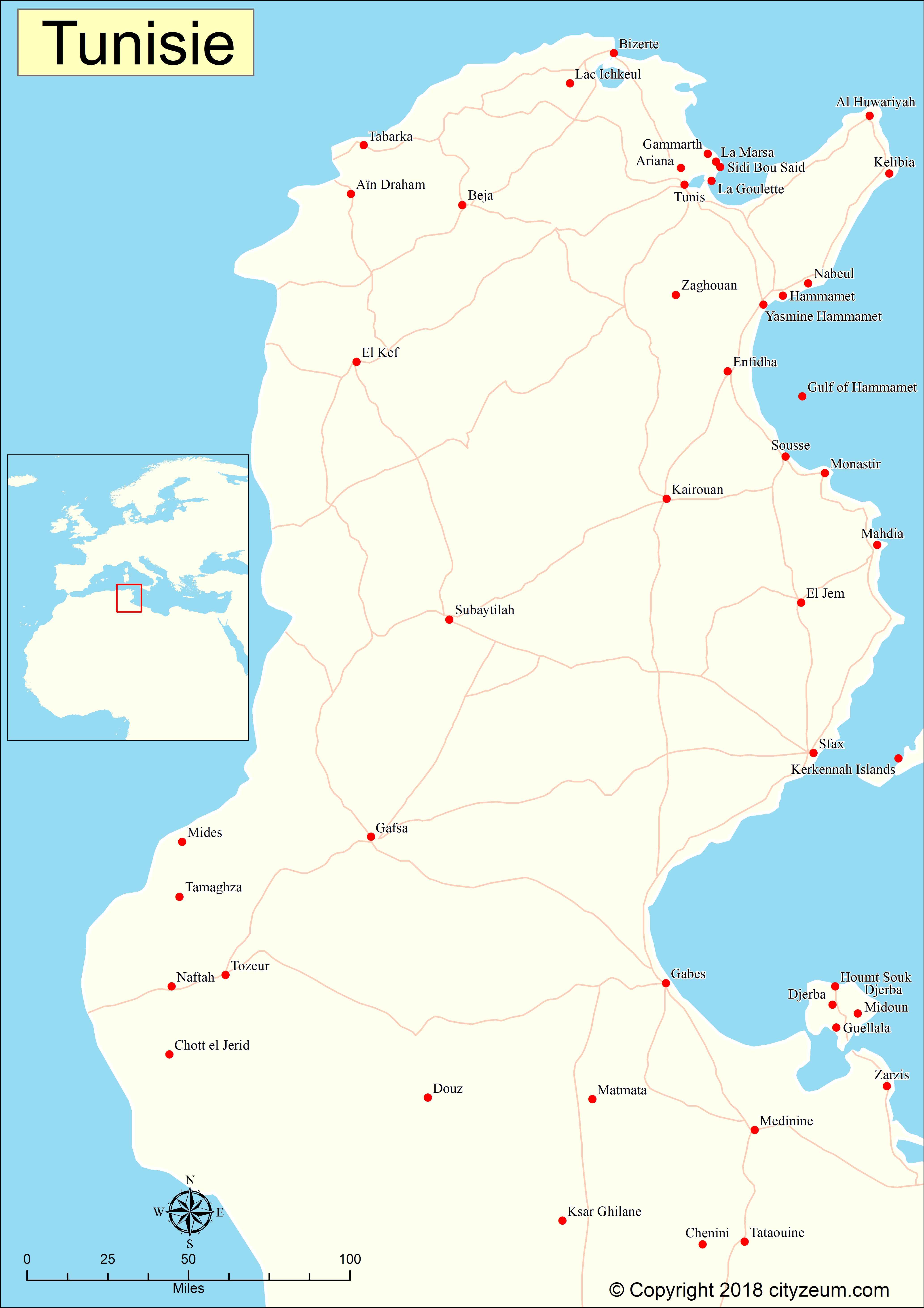 les principaux points d interet de la tunisie