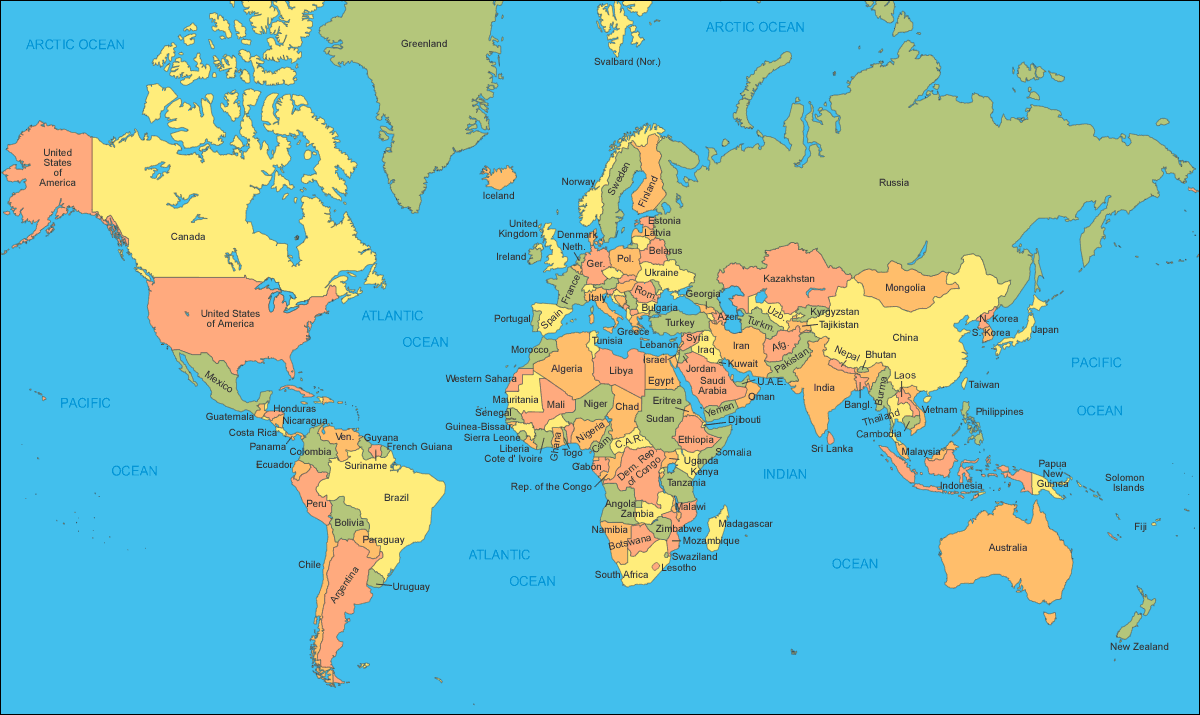 nouvelle carte du monde