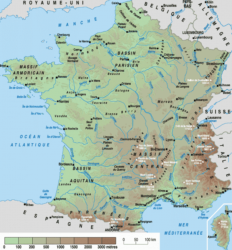 vacances france geographie