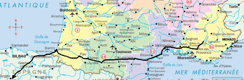 villes du sud