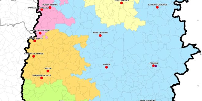 Carte de la Seine et Marne
