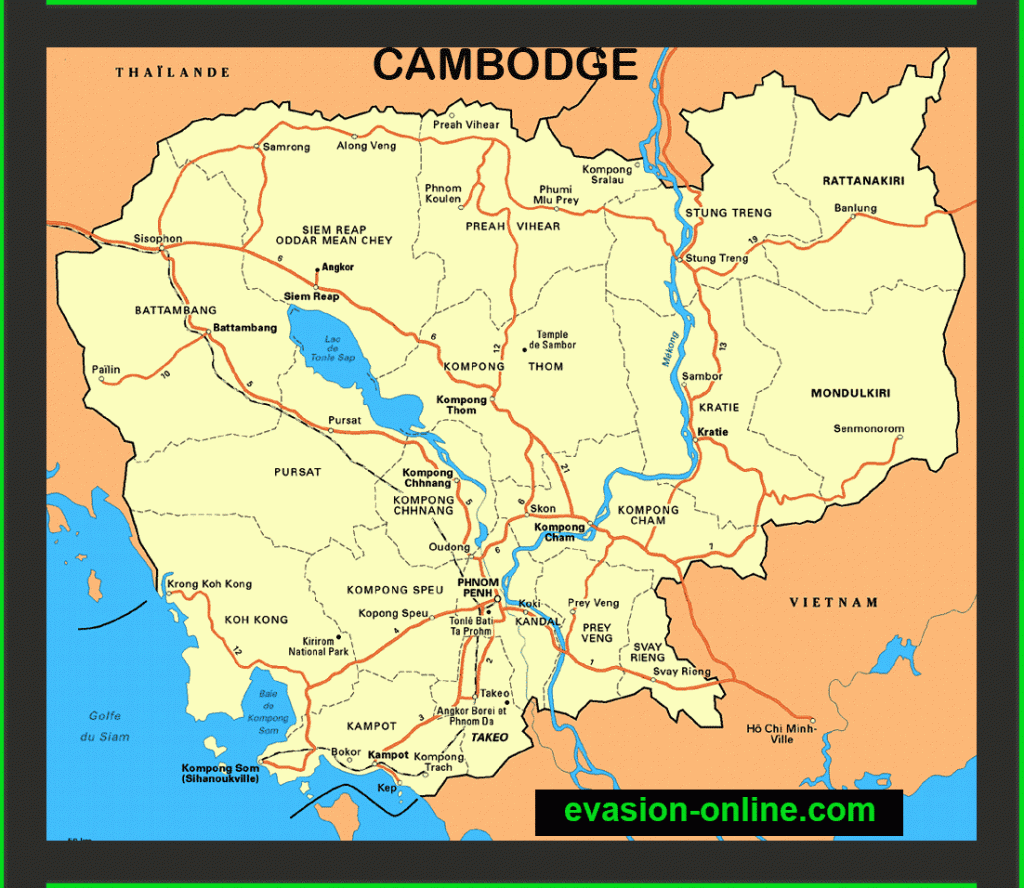 Carte du Cambodge