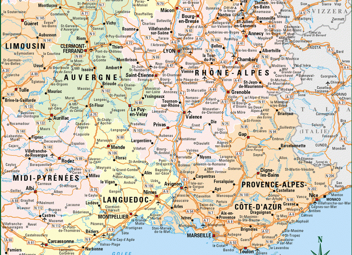 sud-est-france-carte