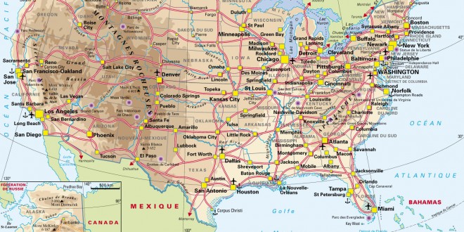 Carte Etats Unis
