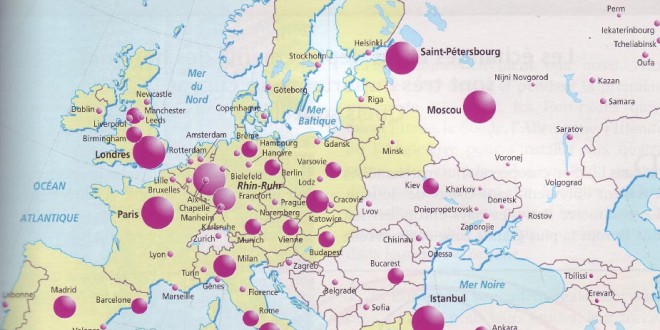 Carte Europe - Villes