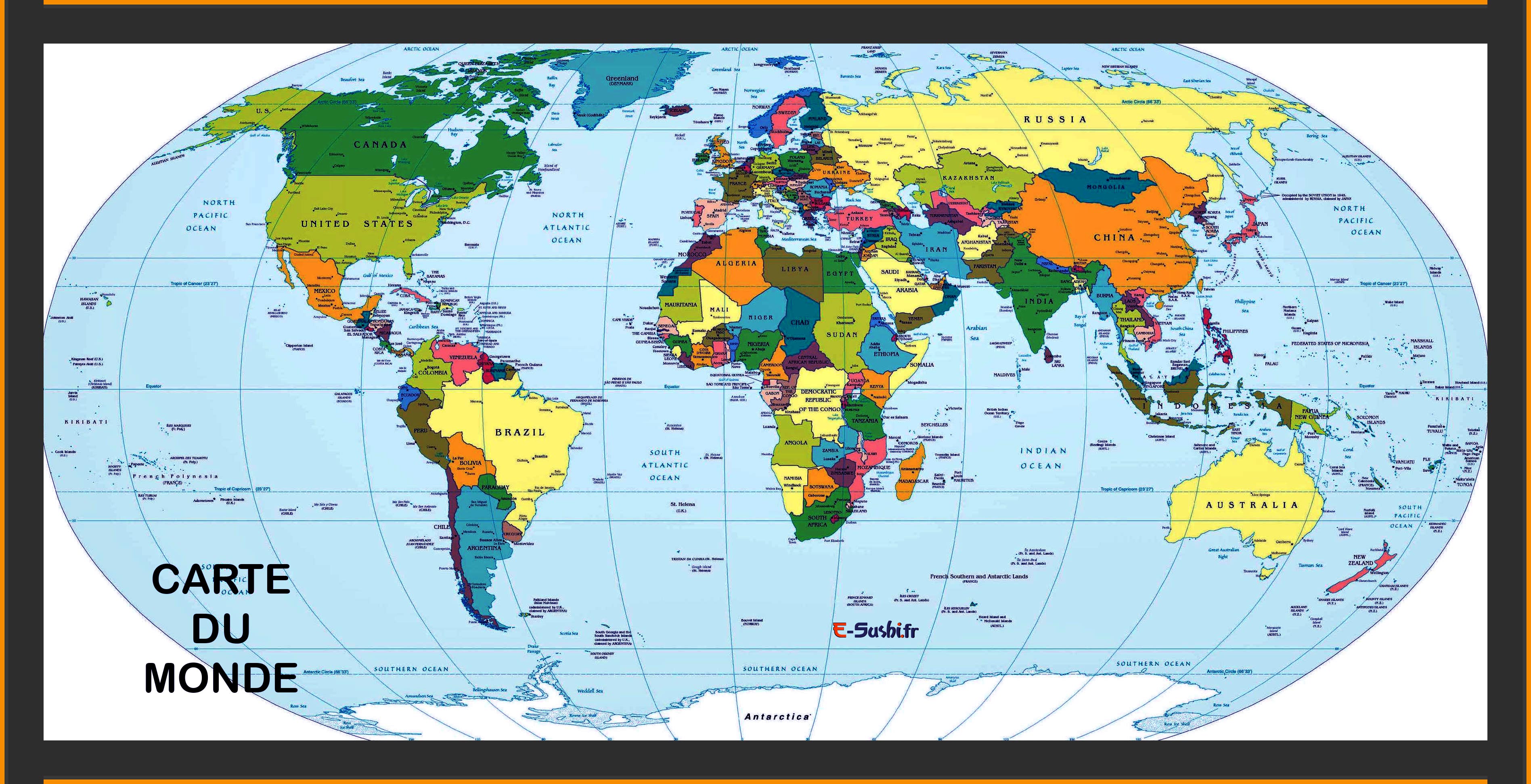 Carte du Monde Plan des Pays Images » Vacances Arts Guides Voyages