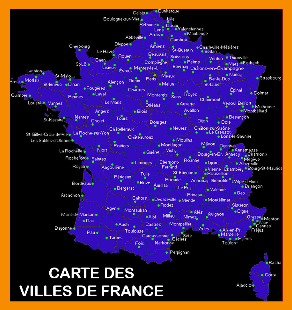 Villes De France Carte Vacances Arts Guides Voyages