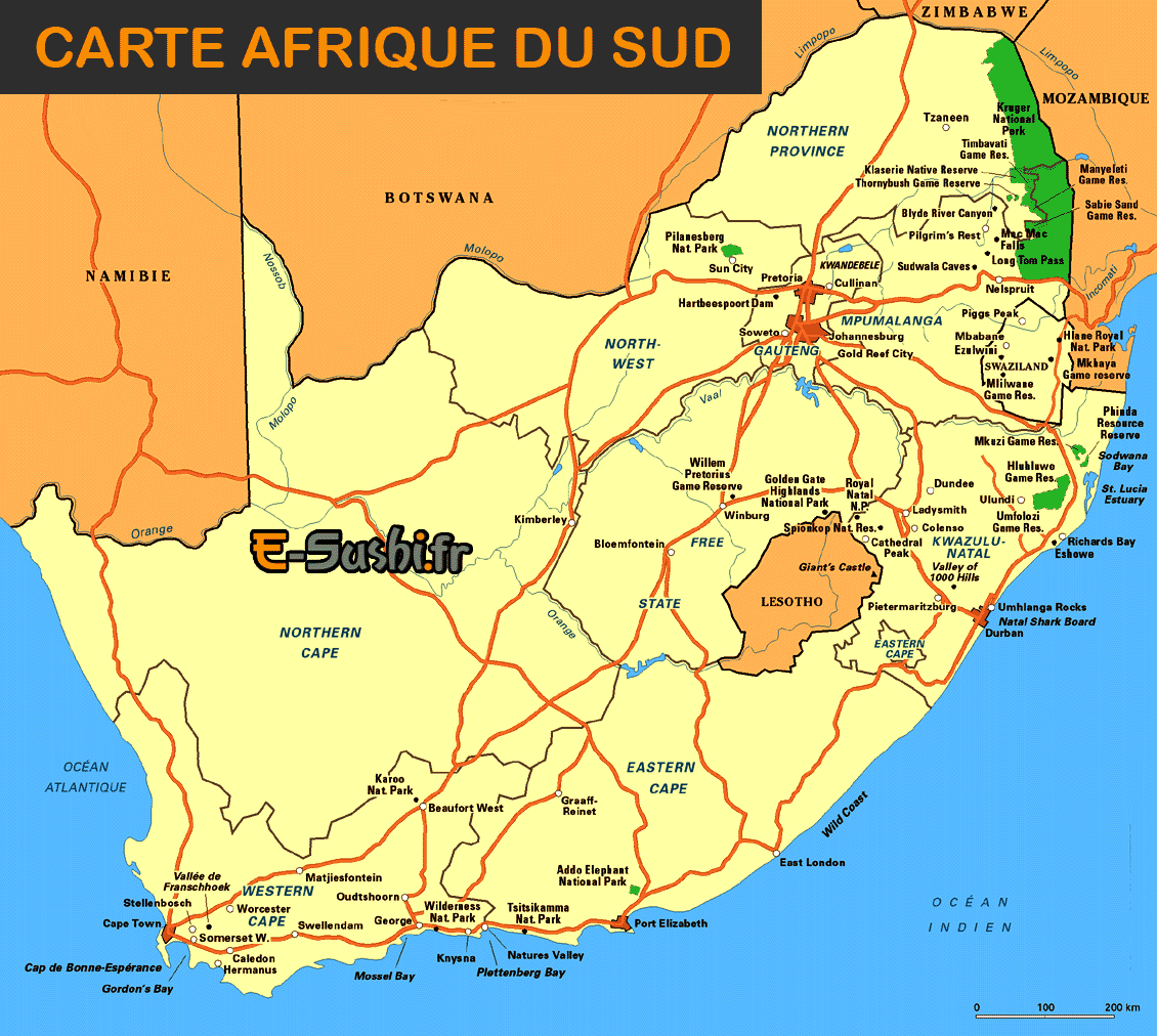 carte-afrique-du-sud-detaillee