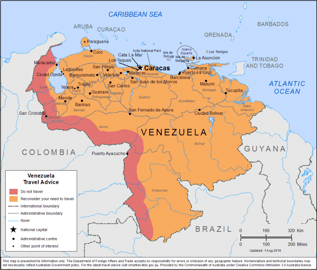 Carte du Venezuela
