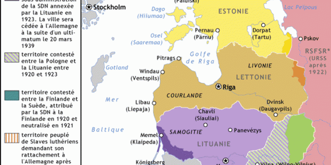 Pays Baltes - Carte