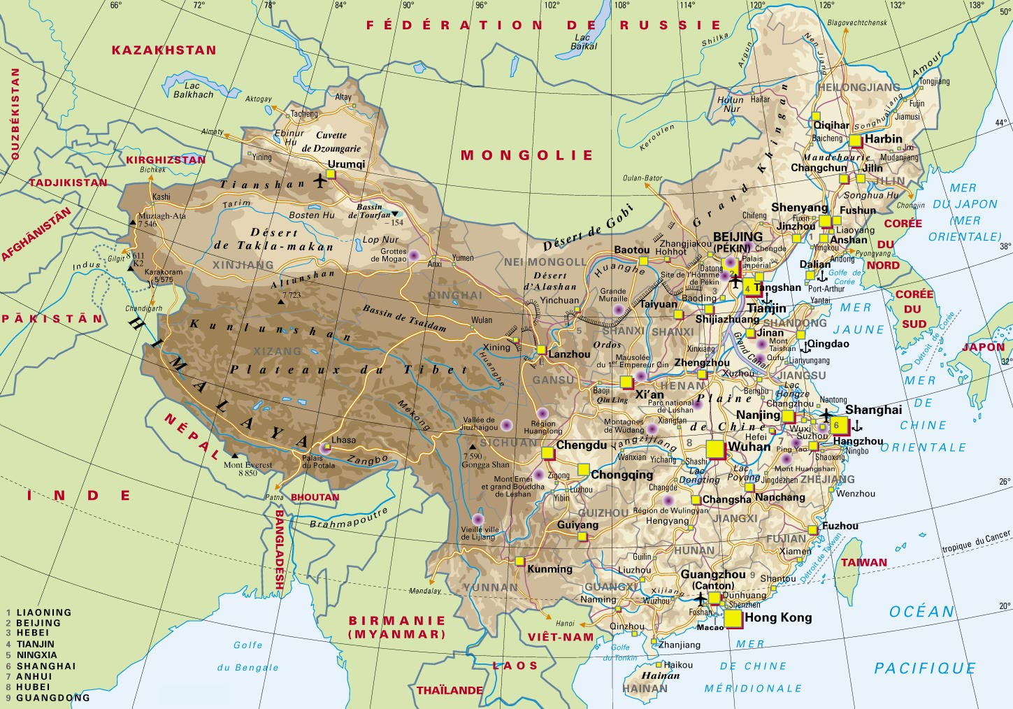 Carte De Chine Vacances Arts Guides Voyages 0254
