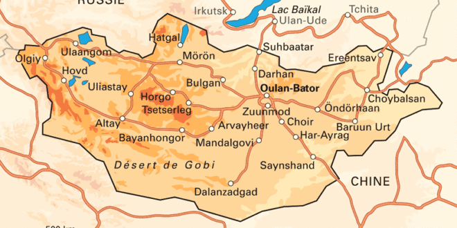 Carte de la Mongolie