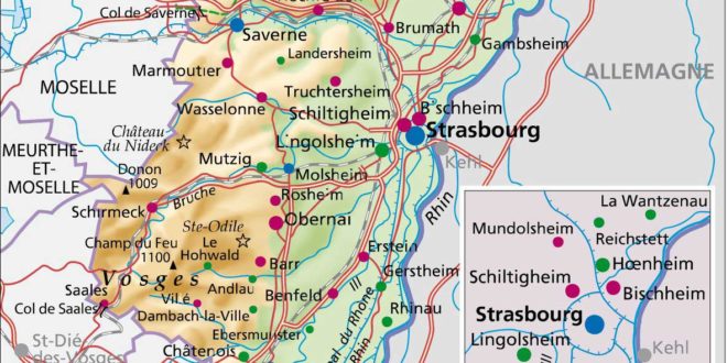 Carte du Bas Rhin -è