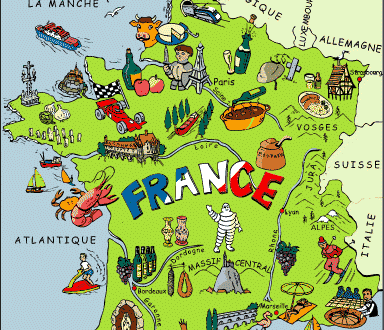 Vacances en France - Carte touristique