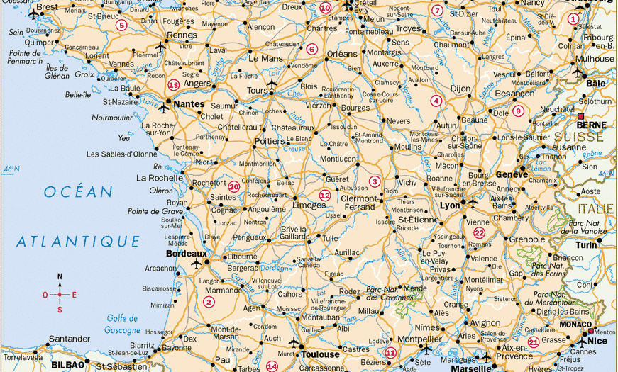 carte-de-france-sud-ouest-detaillee