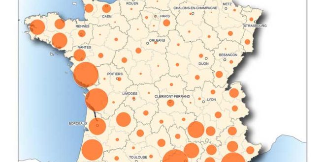 Carte touristique de France
