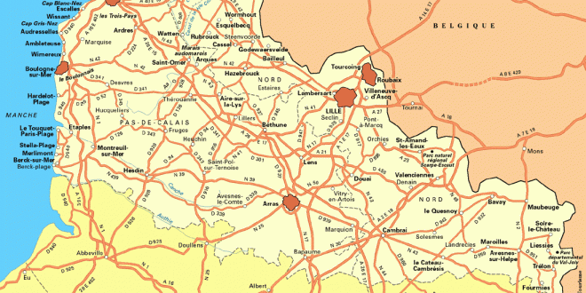 Carte du Nord de la France