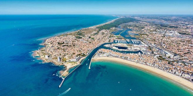 Vue aérienne des Sables d'Olonne