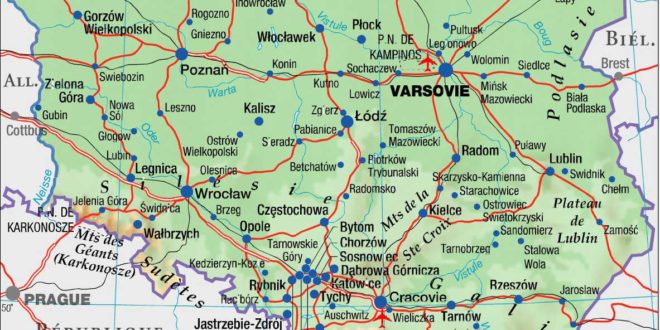Carte de la Pologne