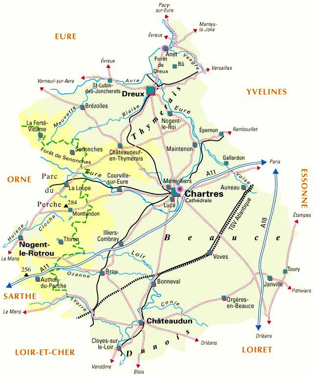 Carte – Département Eure-et-Loir