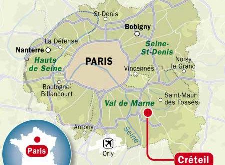 Carte de Créteil