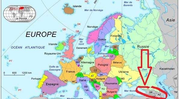 Carte du Caucase