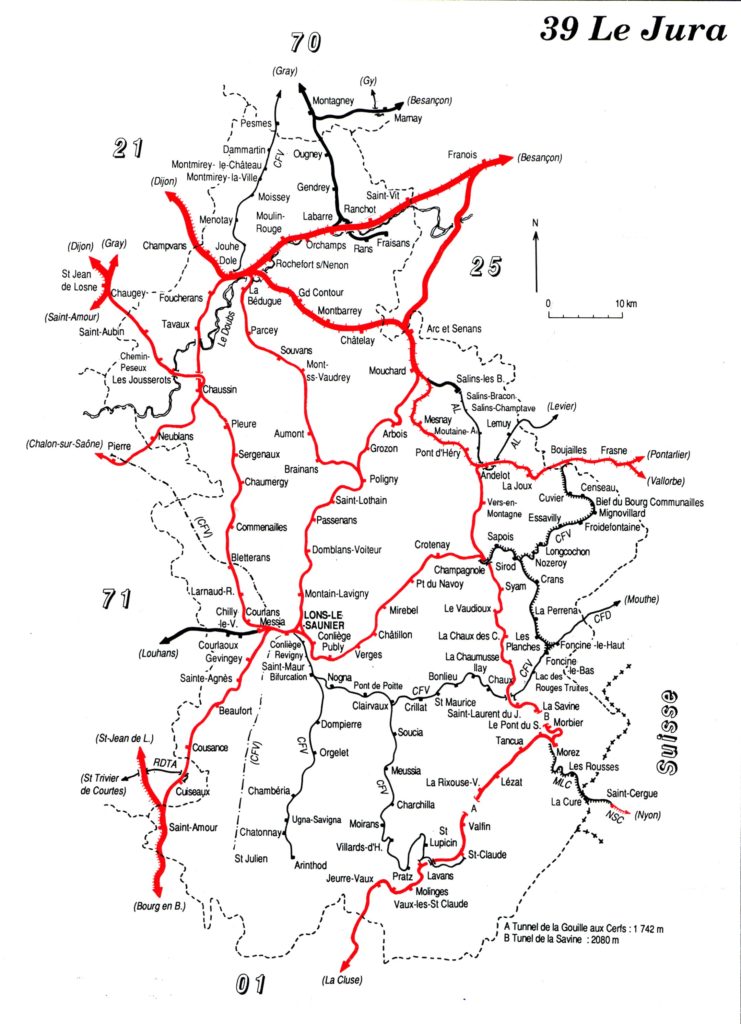 Carte Département Jura Vacances Arts Guides Voyages