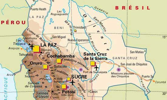 Bolivie - Carte