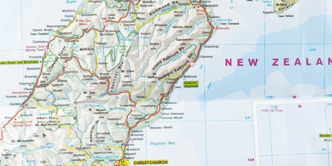 Carte routière de la Nouvelle Zélande