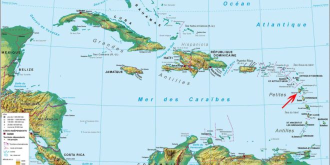 Guadeloupe-Carte du monde