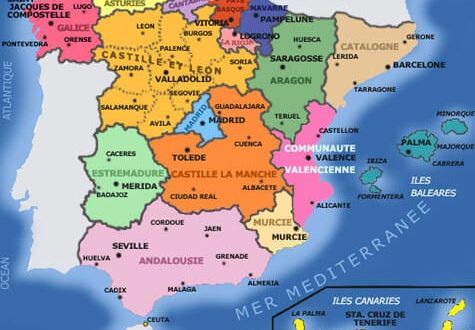 Carte Espagne