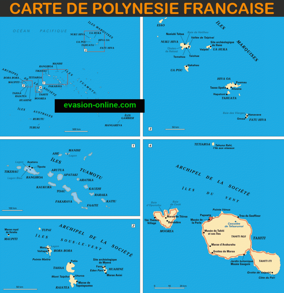 Polyn Sie Fran Aise Carte Voyage Carte Plan