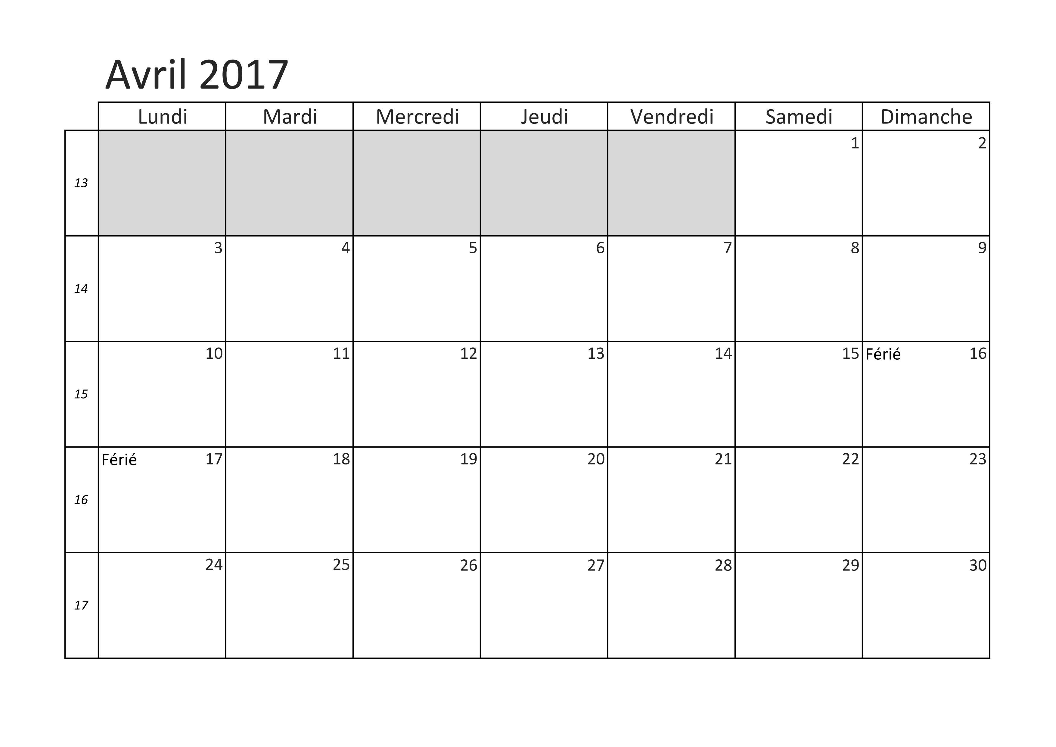 calendrier