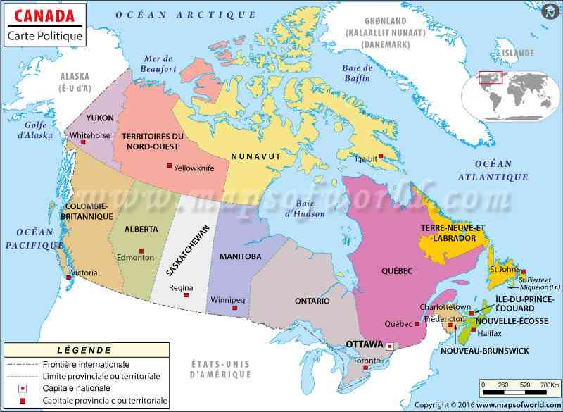 French Map Of Canada And Capitals La Carte Du Canada - vrogue.co