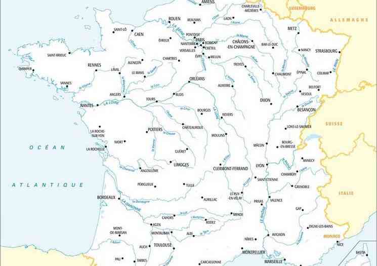 Carte des fleuves de France » Vacances - Arts- Guides Voyages