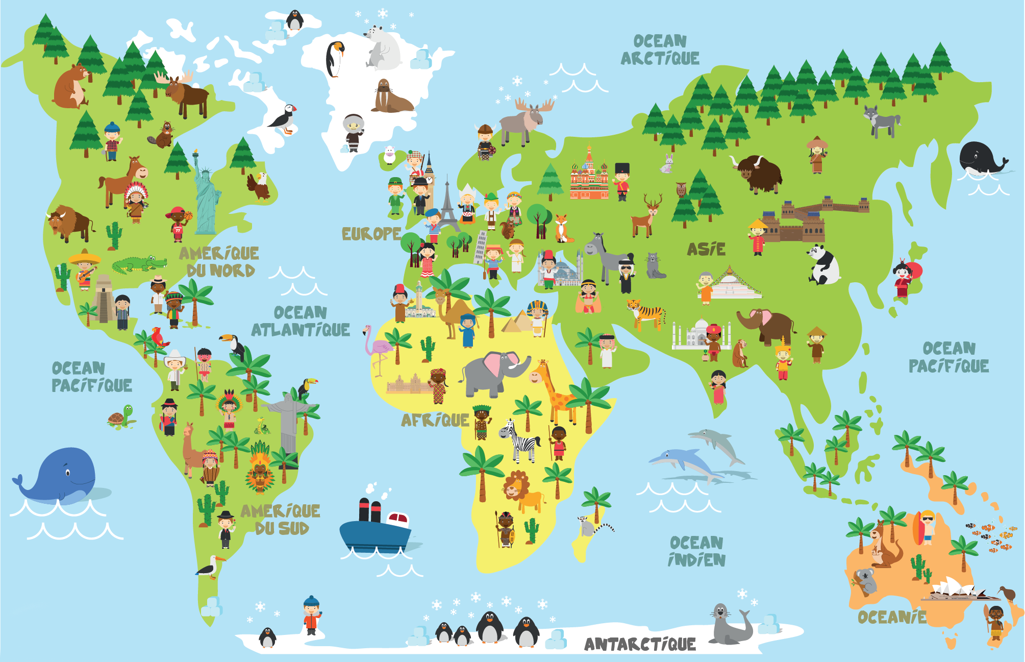 carte du monde a imprimer