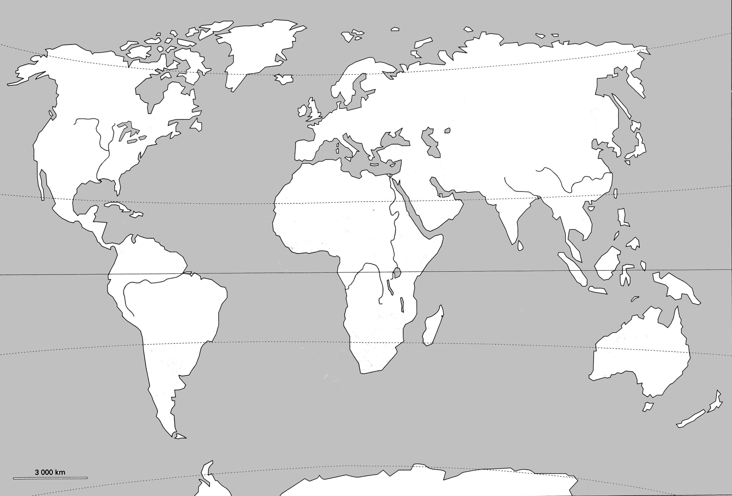 carte du monde a imprimer
