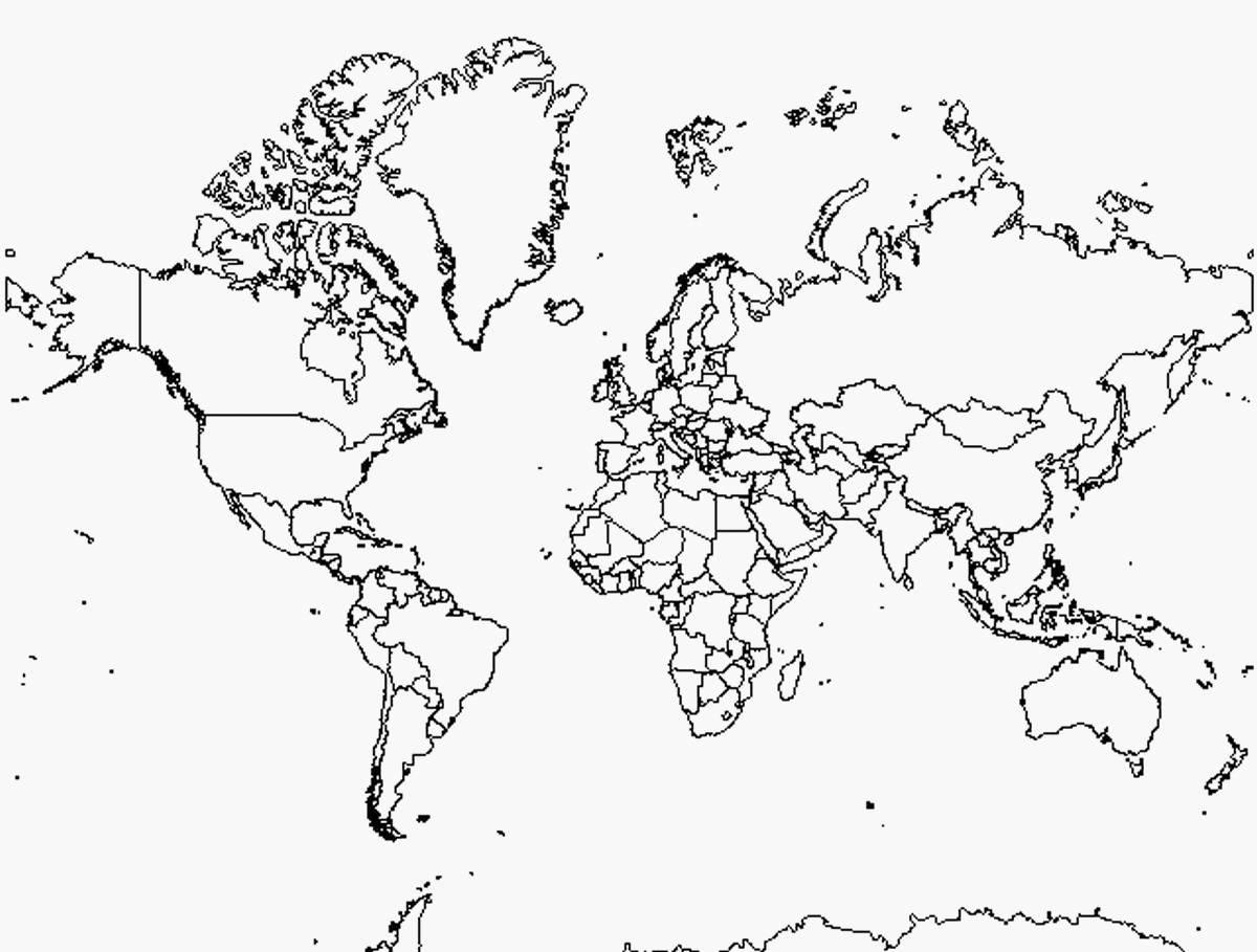 carte du monde a imprimer