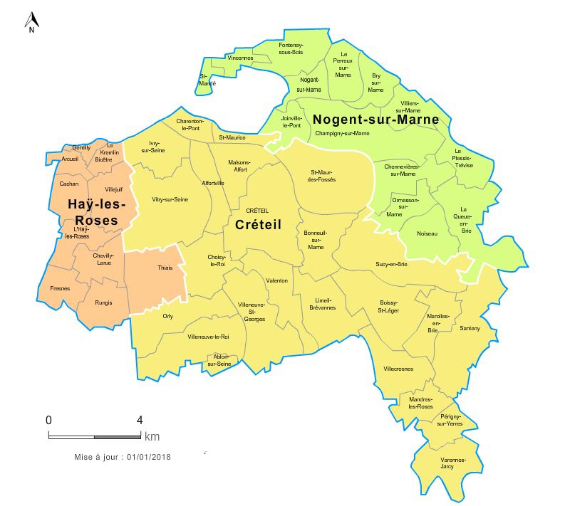 carte du val de marne