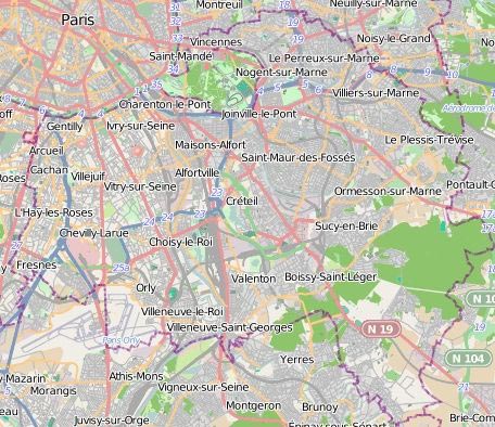 carte du val de marne