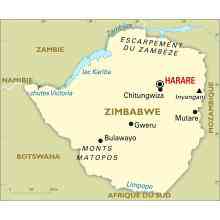 carte du zimbabwe