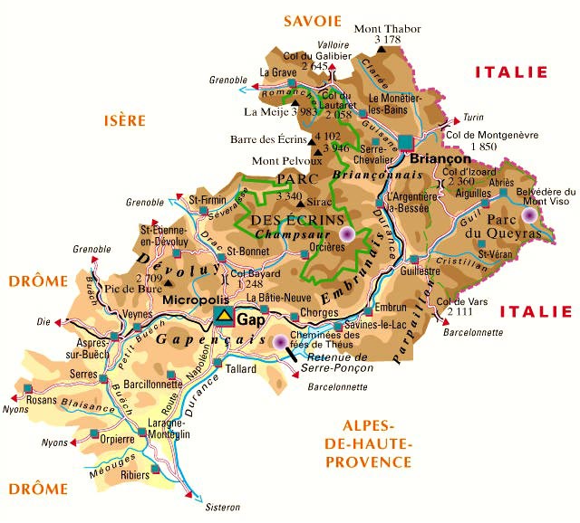 carte hautes alpes