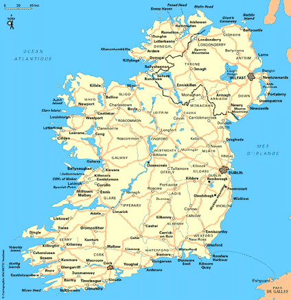 carte irlande