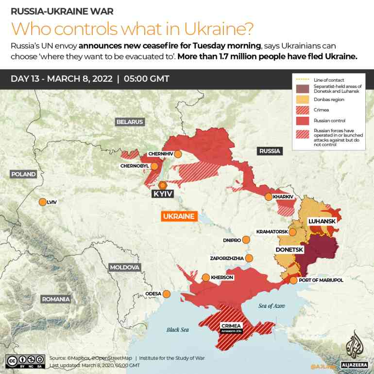 carte ukraine guerre